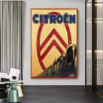 vintage automobile poster