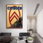 vintage automobile poster