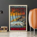 vintage poster bassin darcachon