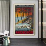 vintage poster bassin darcachon