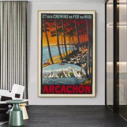 vintage poster bassin darcachon