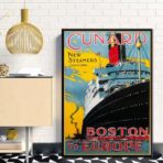 vintage boat poster