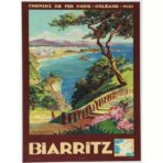 vintage poster biarritz