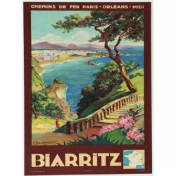 vintage poster biarritz
