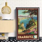 vintage poster biarritz