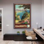 vintage poster biarritz