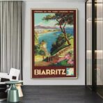 vintage poster biarritz