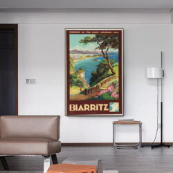 vintage poster biarritz