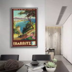 vintage poster biarritz