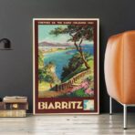 vintage poster biarritz