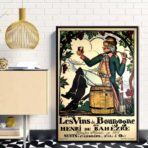 vintage poster burgundy
