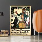 vintage poster burgundy
