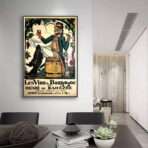 vintage poster burgundy