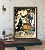 vintage poster burgundy