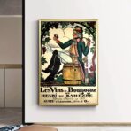 vintage poster burgundy