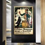 vintage poster burgundy