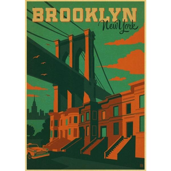 vintage brooklyn poster vintage brooklyn poster