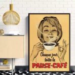 vintage cafe poster