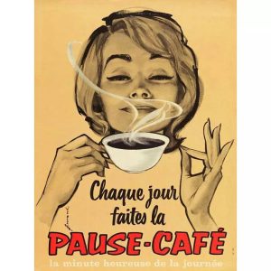 vintage cafe poster