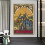 vintage poster carcassonne