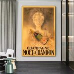 vintage champagne poster