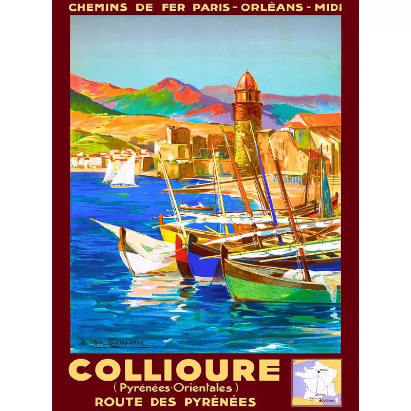 vintage poster collioure vintage poster collioure
