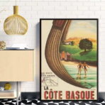 vintage poster basque coast