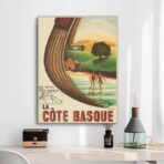 vintage poster basque coast