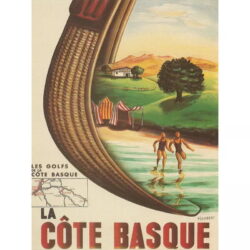 vintage poster basque coast