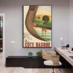 vintage poster basque coast