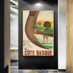 vintage poster basque coast