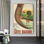 vintage poster basque coast