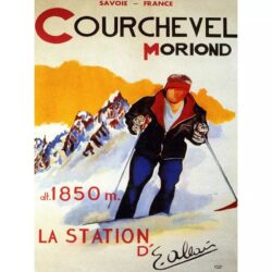 vintage poster courchevel