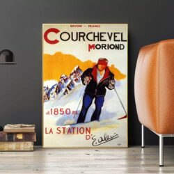 vintage poster courchevel