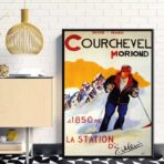 vintage poster courchevel