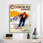 vintage poster courchevel