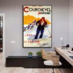 vintage poster courchevel