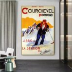vintage poster courchevel