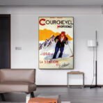 vintage poster courchevel