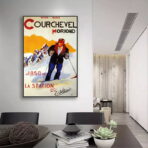 vintage poster courchevel