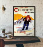 vintage poster courchevel