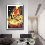 vintage dinosaur poster