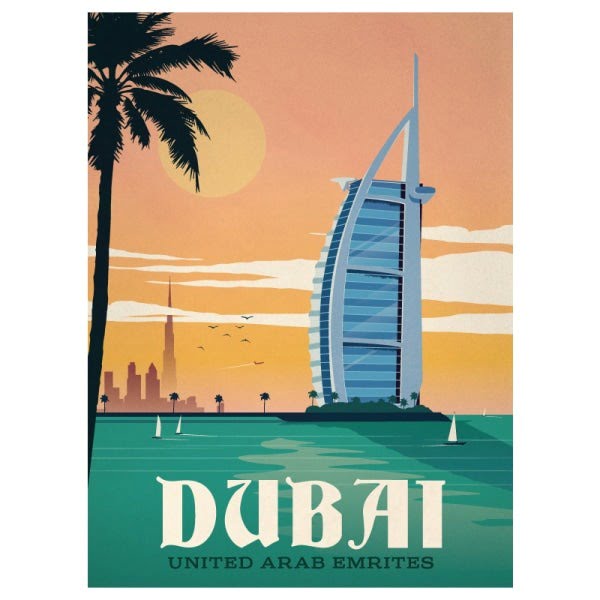 vintage poster dubai vintage poster dubai