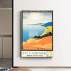 vintage poster dune du pyla