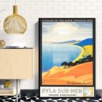 vintage poster dune du pyla