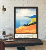 vintage poster dune du pyla