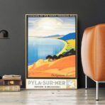 vintage poster dune du pyla