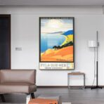 vintage poster dune du pyla