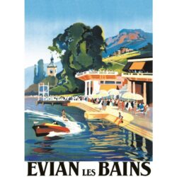 vintage poster evian les bains