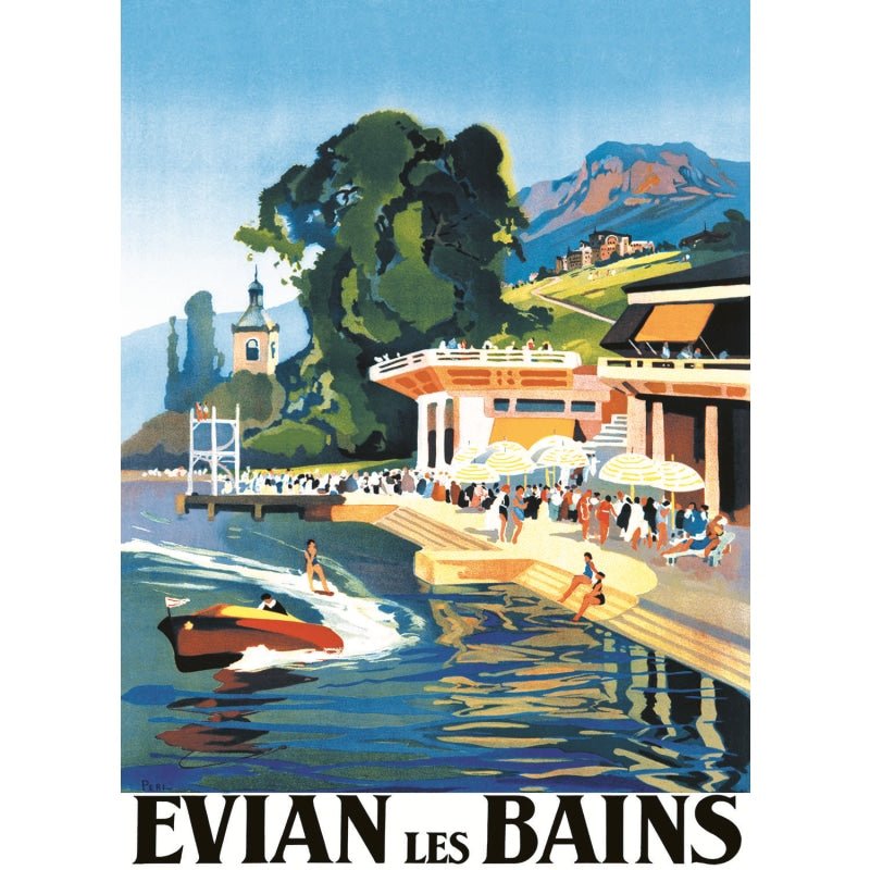 vintage poster evian les bains vintage poster evian les bains